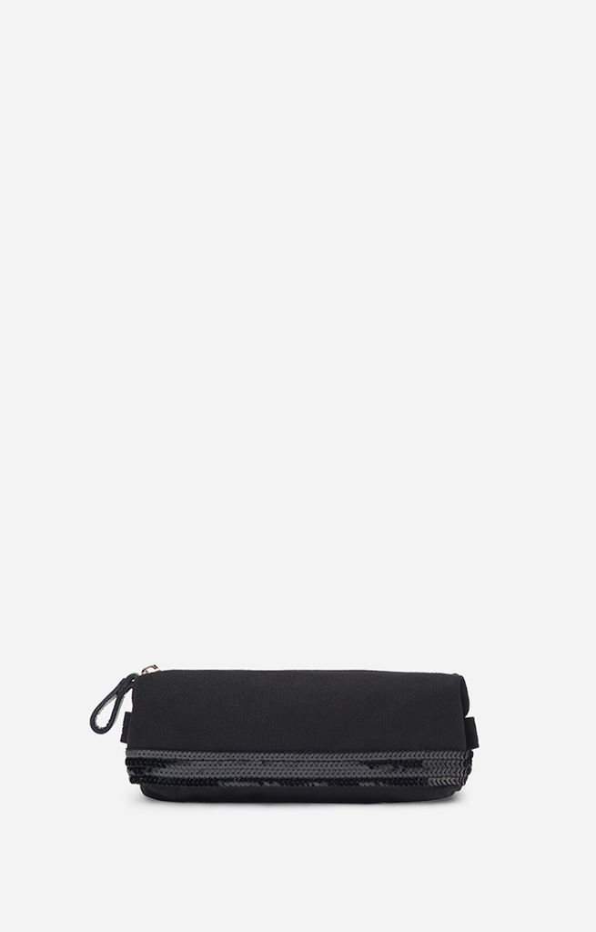 VANESSA BRUNO - Pencil Case Canvas and Sequins Black 