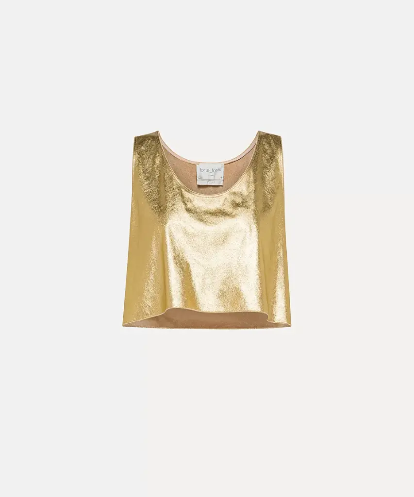 FORTE FORTE - Top in Lamé Eco Deerskin