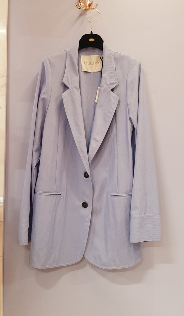 FORTE FORTE - Oversized jacket in viscose–&–cotton twill