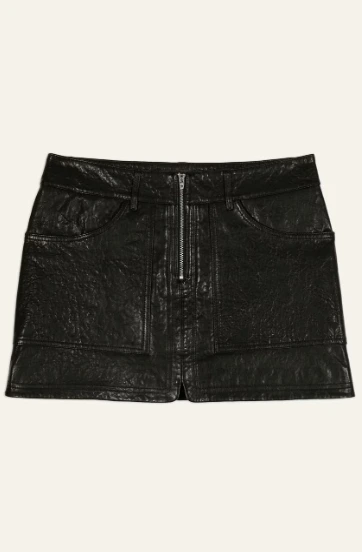 BA&SH - BALY Leather Mini Skirt