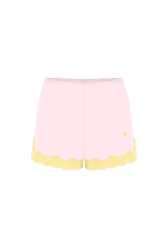 VANNINA VESPERINI - Silk Boxer Shorts Lilac/Popcorn (S)
