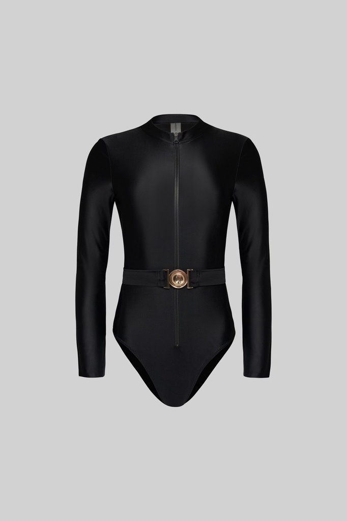 Swimsuit Black/gold buckle - MASCHONE