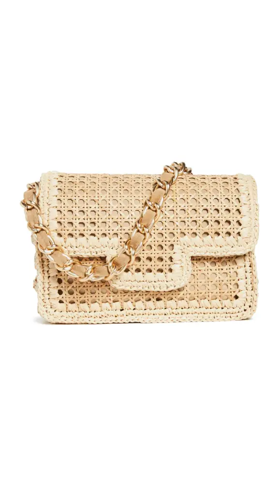 BIDINIS BAGS - Ginevra Raffia and Rattan Bag Natural 