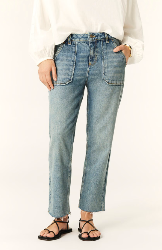 BA&SH - ELLY Straight Jean Light Used Blue