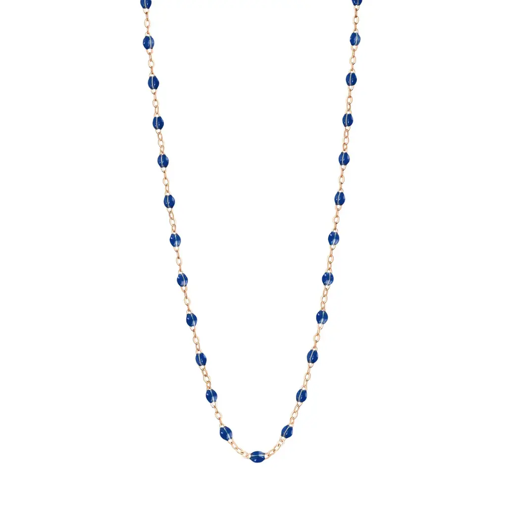 LAPIS BLUE Necklace Classic Gigi 18ct Rose Gold 45cm  - GIGI CLOZEAU