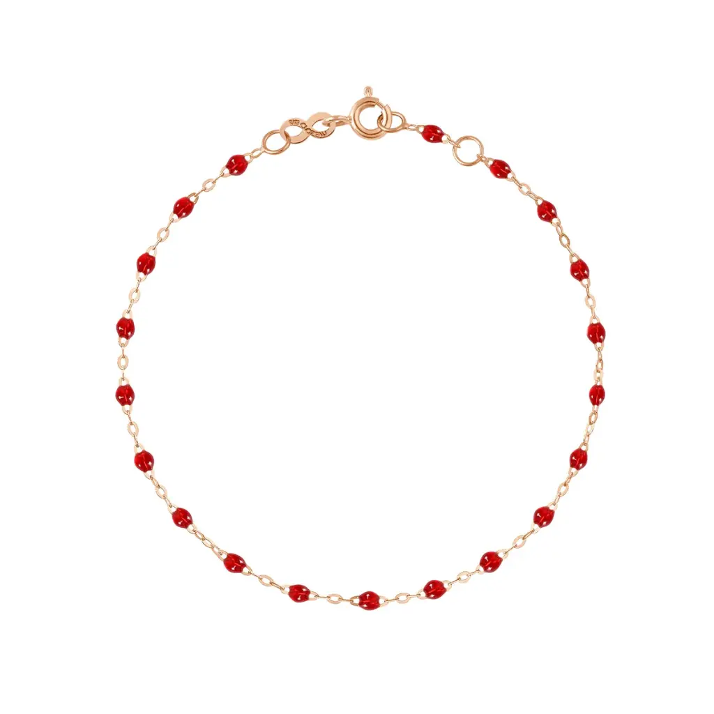 RED RUBY Bracelet 17cm Classic Gigi, 18ct Rose Gold  - GIGI CLOZEAU