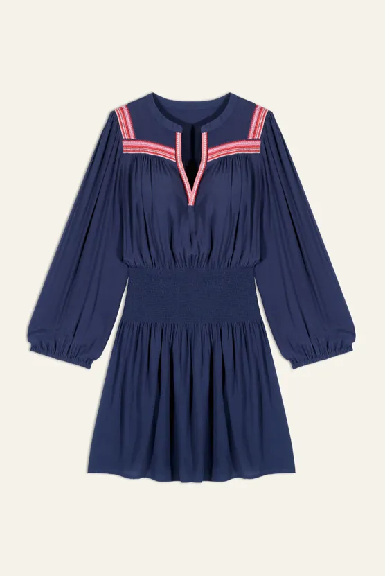 BA&SH - TALIA Short Embroidered Dress