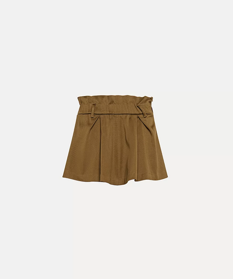 FORTE FORTE - Miniskirt in cotton covert Olive