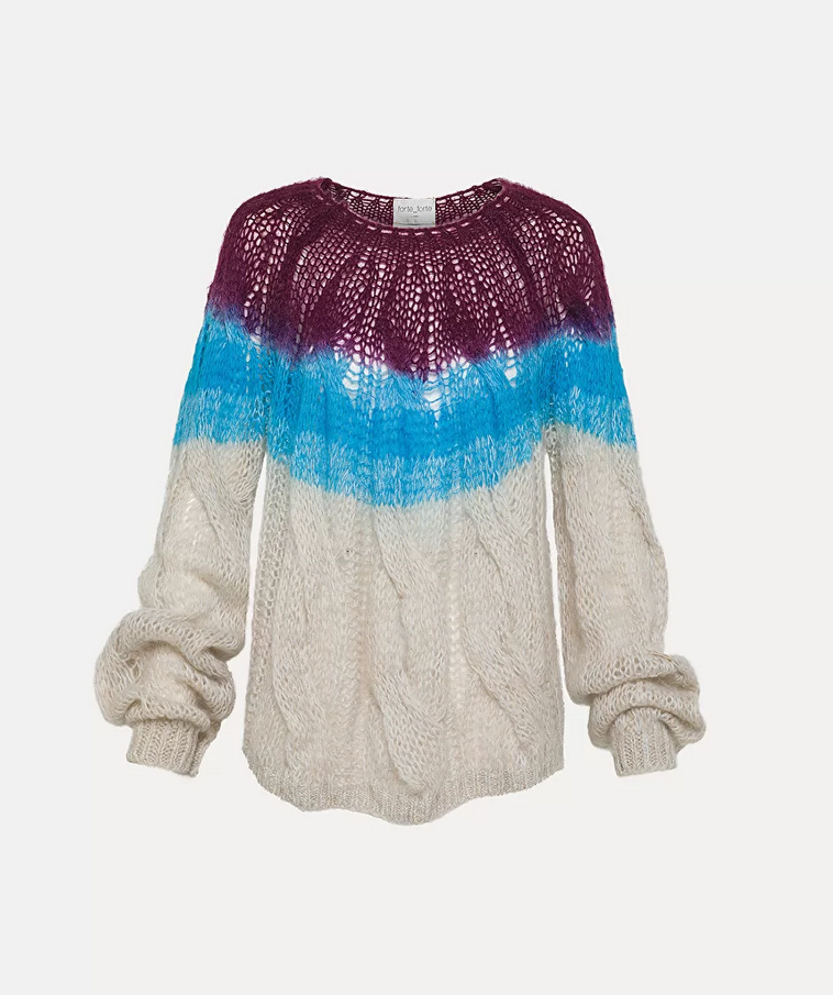 [12951_my knit] FORTE FORTE - Round–Neck Mohair Sweater (1)