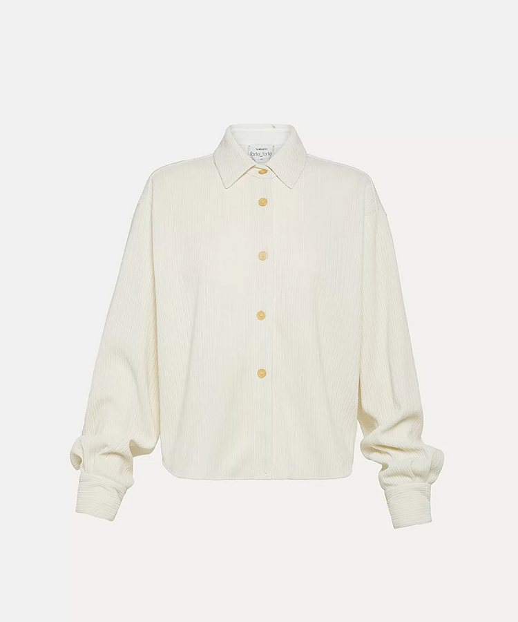 FORTE FORTE - Overshirt in Corduroy–Effect Jersey