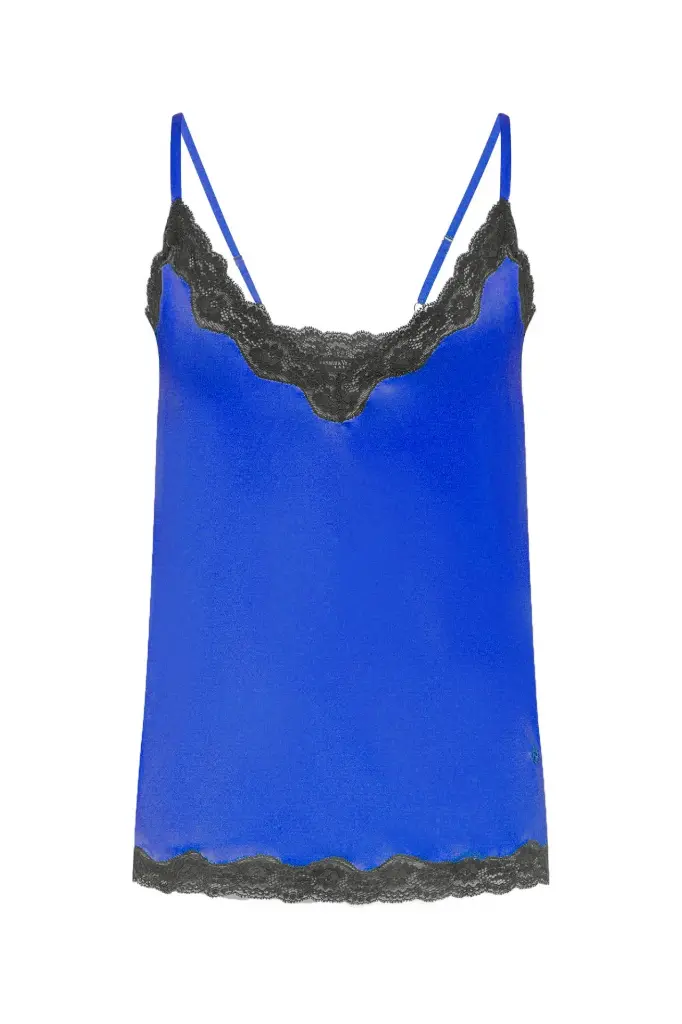 VANNINA VESPERINI - Silk Camisole, the Original, Magicblu/Black (S)