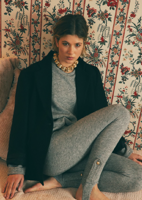 MARTIN MARTIN - LEO pants, grey knit    (34)