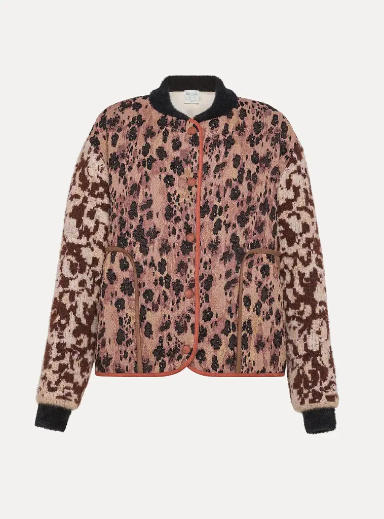 FORTE FORTE - "les fleurs camou" jacquard bomber