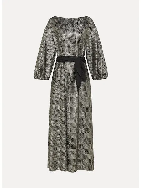 FORTE FORTE - Lamé pied de poule long sleeves dress