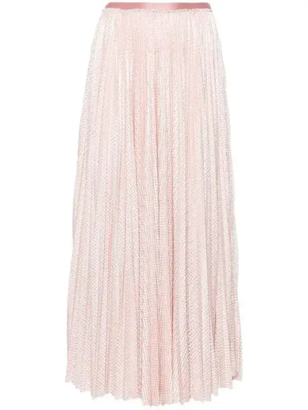 FORTE FORTE - Lamé pied de poule long skirt