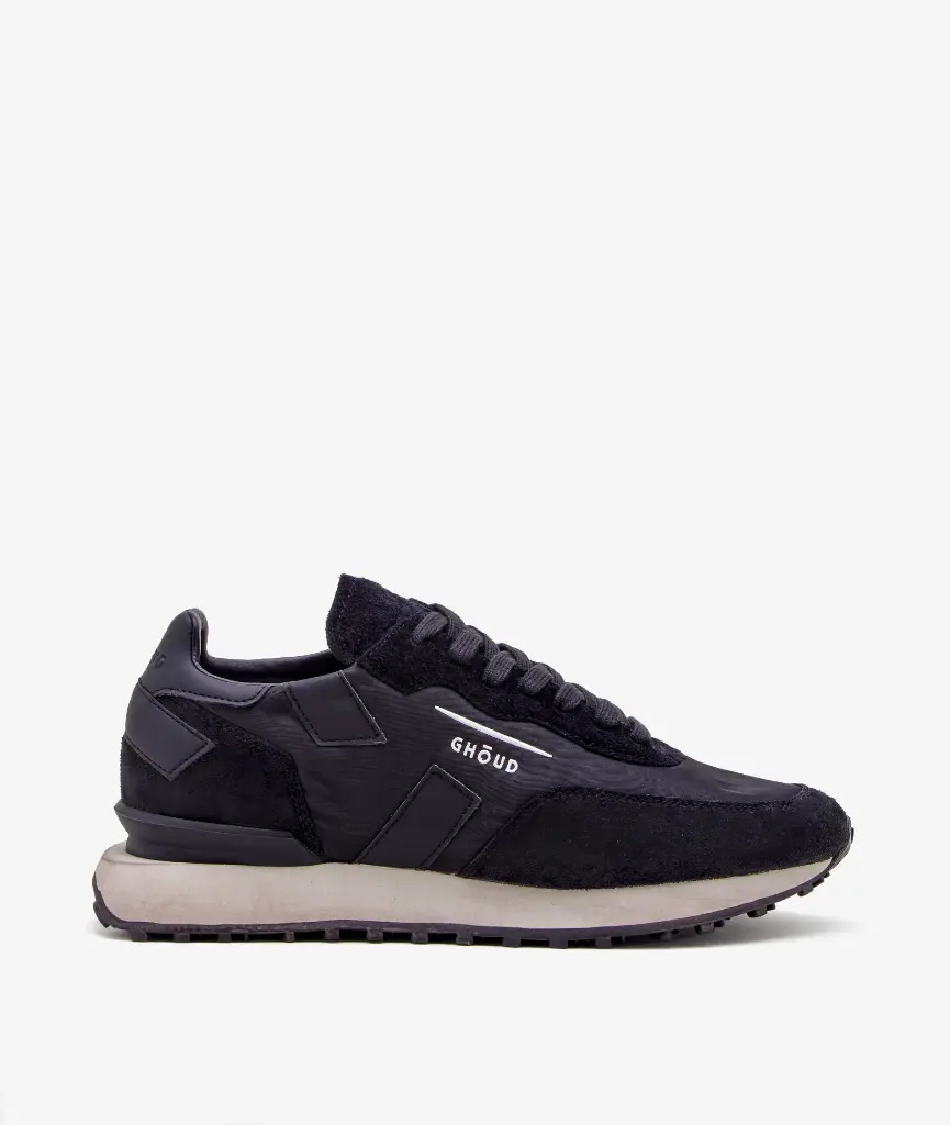 [RBLM-NS47] GHOUD VENICE - Sneakers Rush One SP Brushed Low Nylon Suede Black M (40)