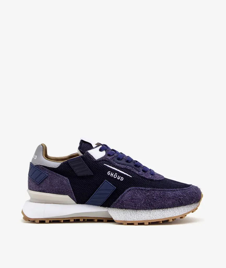 GHOUD VENICE - Rush Groove Low Man Mesh Suede Blue