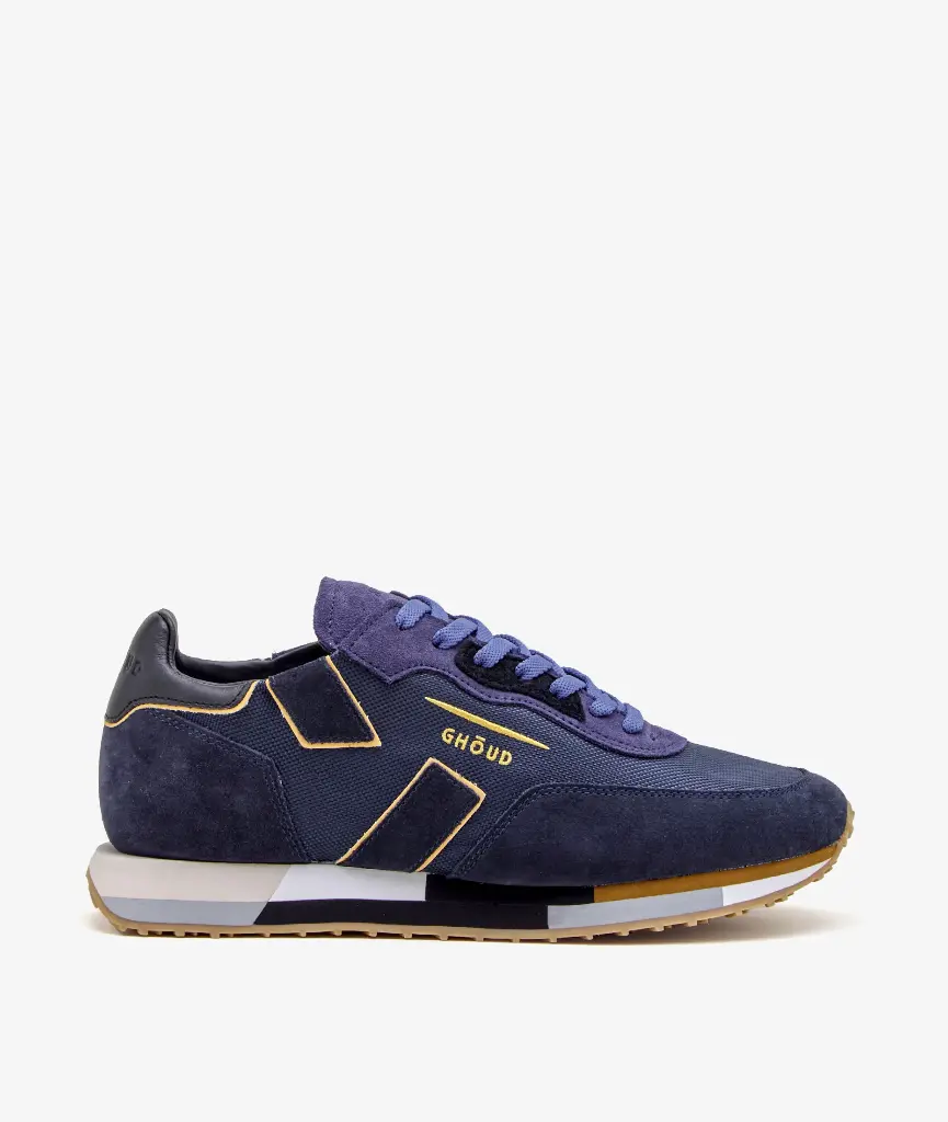 GHOUD VENICE - Sneakers Rush Multi Low Man Mesh Suede Blue Yellow