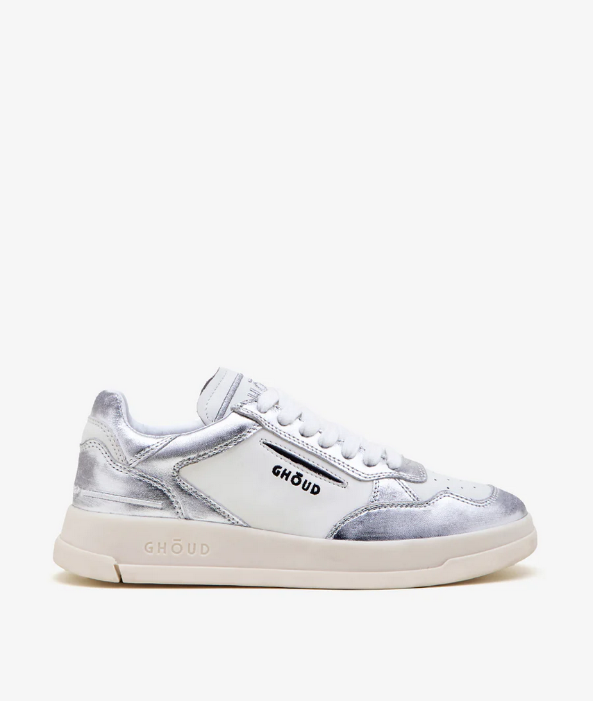 GHOUD VENICE - Sneakers Tweener Brushed Low in Treated Soft Leather Silver White 