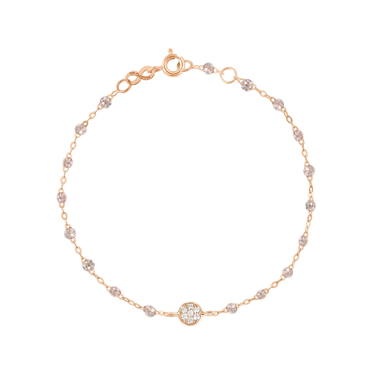 Puce Bracelet diamond Sparkle 18ct Rose Gold 17cm - GIGI CLOZEAU 