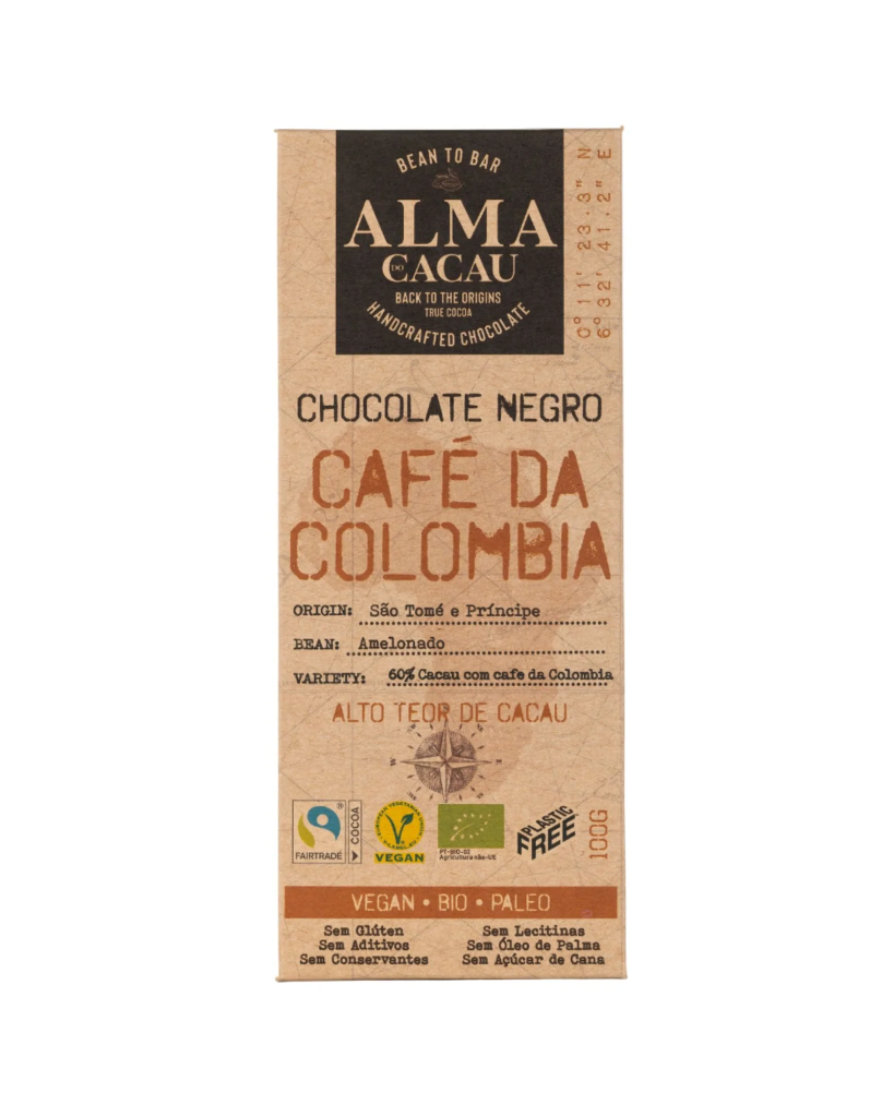 Bio Dark Chocolate Colombia 60% 100g - Alma de Cacau 