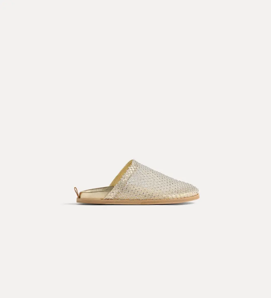 FORTE FORTE - Strass Mesh Flat Sabot (37)