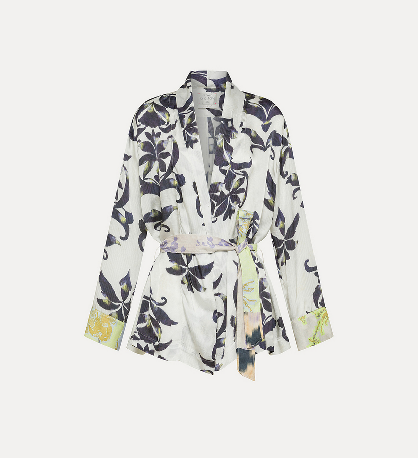 [13901_my jacket] FORTE FORTE - The Secret Lily Print Kimono (2)