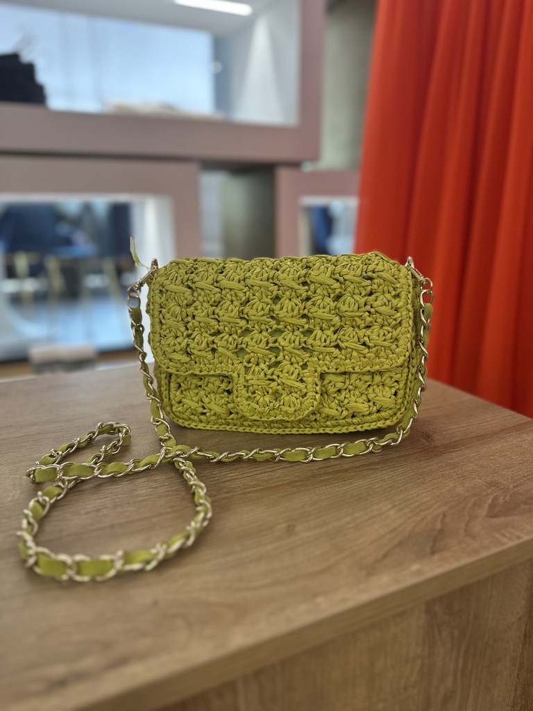 Lucrezia Crochet Lime - BIDINIS BAGS 