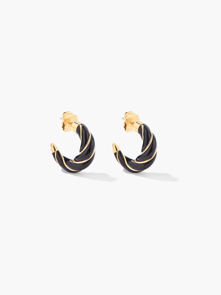 AURELIE BIDERMANN - DIANA black earrings