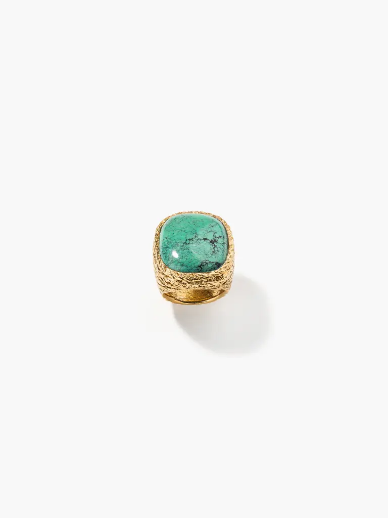 [MIKBA02TU MG] AURELIE BIDERMANN - Bague Miki turquoise 