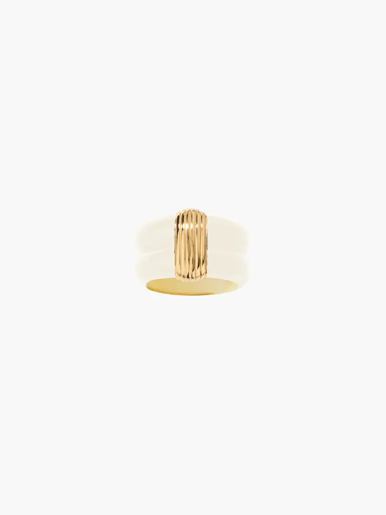AURELIE BIDERMANN - KATT Ivory ring (52mm)