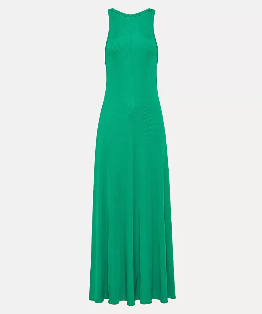 FORTE FORTE - Chic Viscose Ribbed Green Dress