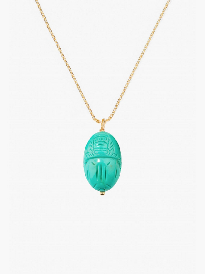  AURELIE BIDERMANN - SCARAB Turquoise Pendant, Large Model