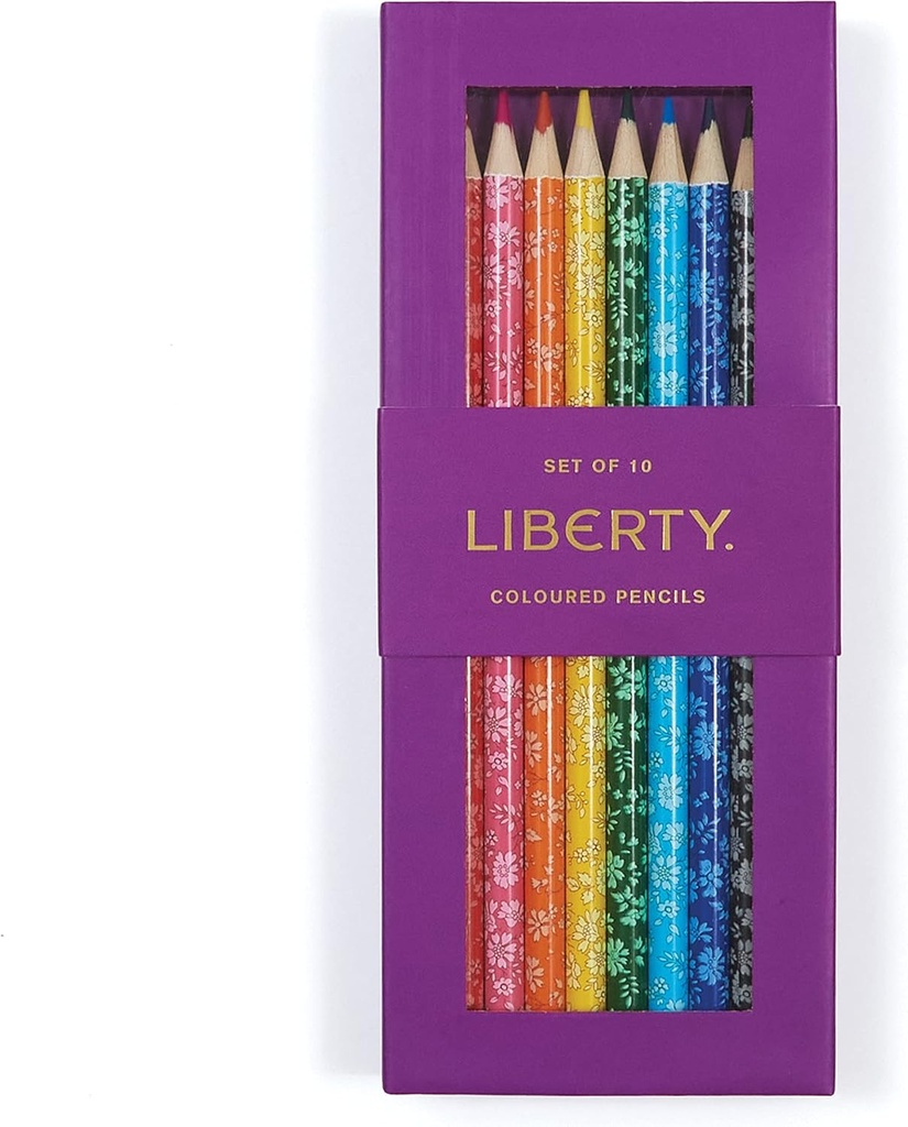 Liberty Colored Pencil Set with Printed Floral Designs