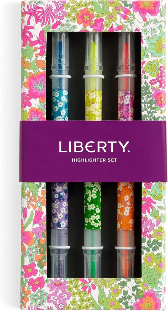 Liberty Mitsi – Highlighter Set with 6 Neon Ink Colors Featuring Classic Japanese
