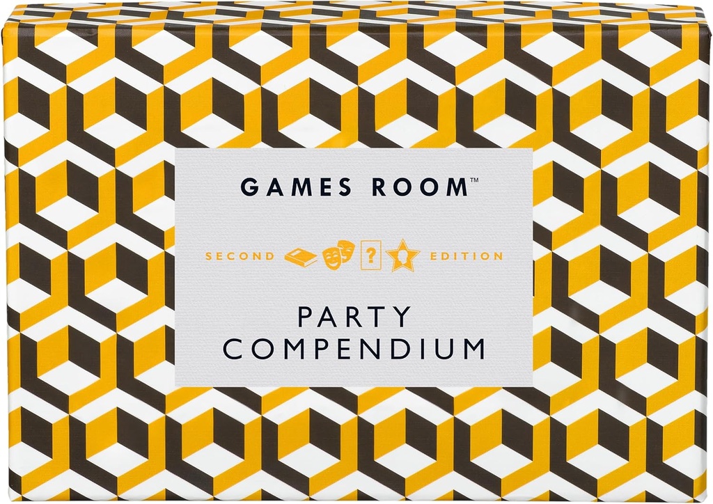 Ridley's Room Party Compendium 4-in-1 Card Games Set Includes Guess What, Classic Charades, Sing it Back Music Quiz and Name Game Ideal for Parties and Family Game Night