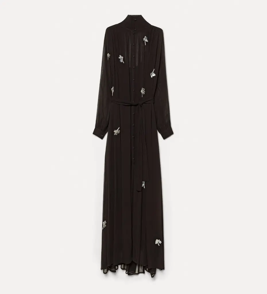 FORTE FORTE - dress in georgette with “carrousel des sylphes” embroidery