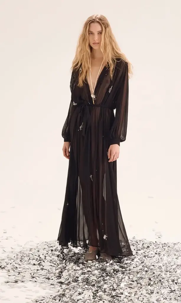 FORTE FORTE - dress in georgette with “carrousel des sylphes” embroidery