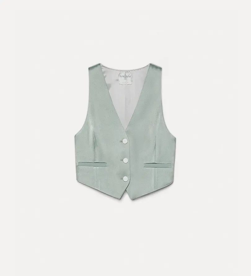 FORTE FORTE - cropped vest in satin