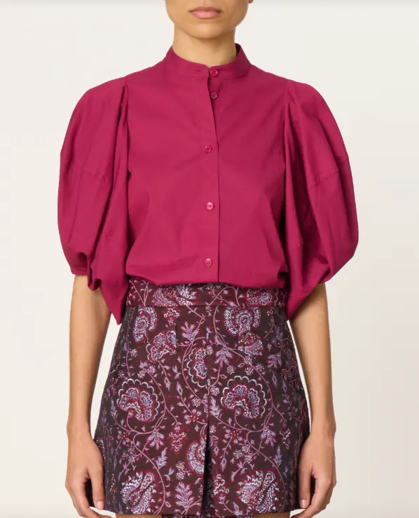 [4EVA69-V09829] VANESSA BRUNO - FELICIE Shirt Bordeaux (S)