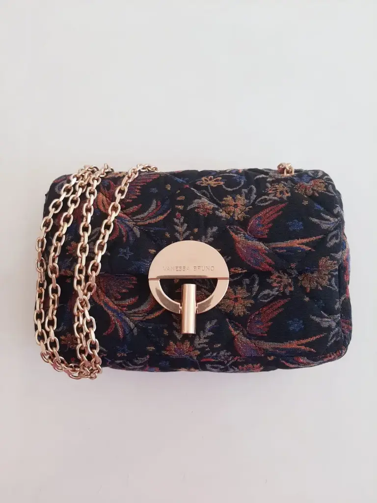 [5HVE04-V40533] VANESSA BRUNO - Moon Medium Black/Multicolor Birds