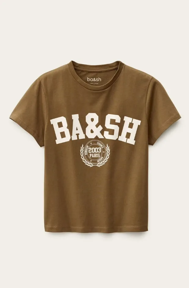 BA&SH - IONI Short Sleeve T-shirt Brown 