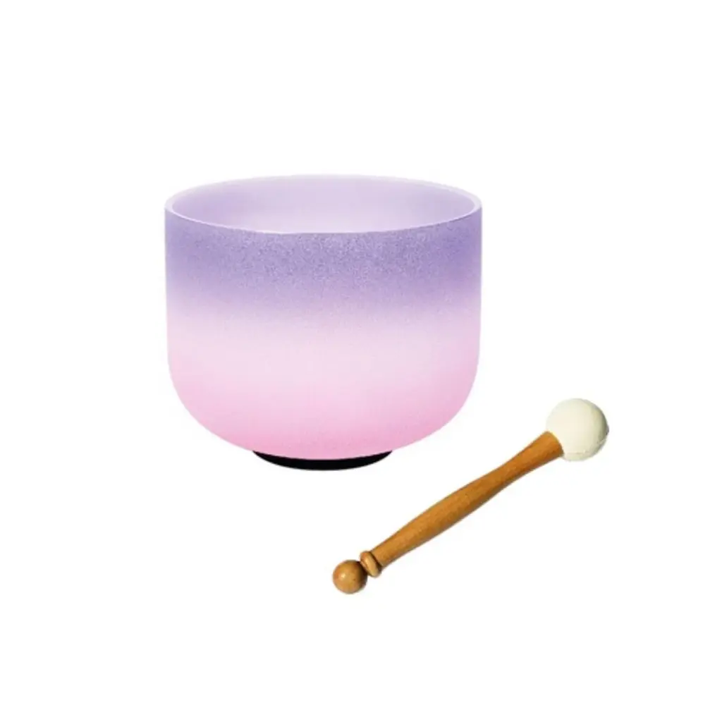 [69888] Candy Crystal Singing Bowl in Purple and Pink Diameter 15 cm 