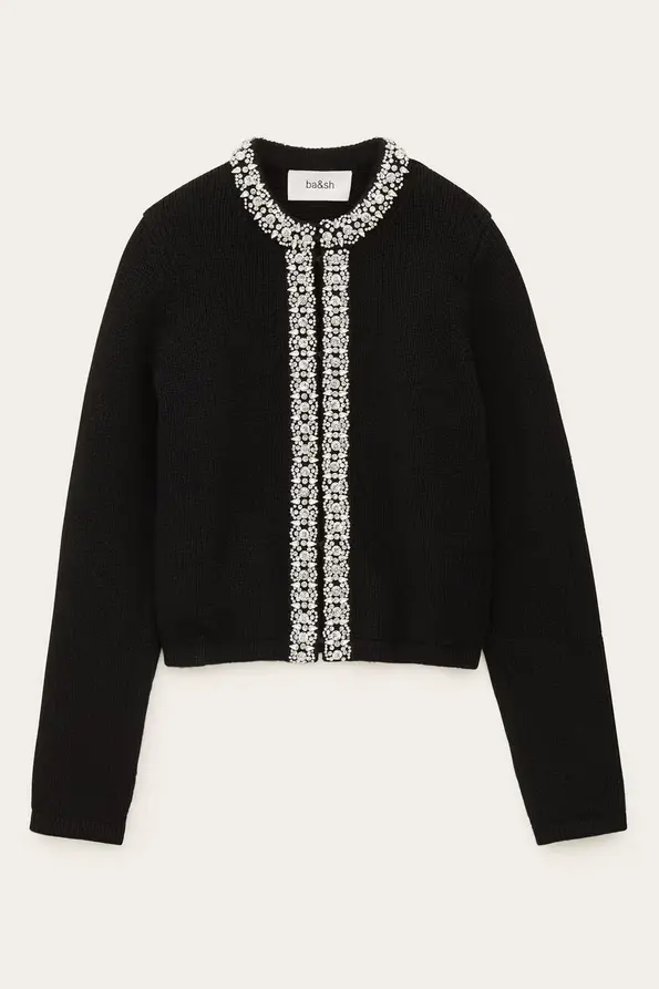 [1H25LOUN] BA&SH - Louna Diamante Knit Cardigan (1)