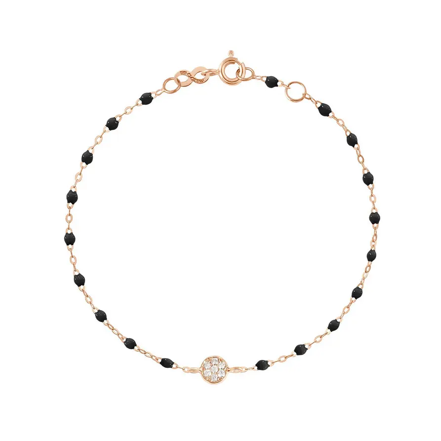 PUCE Bracelet BLACK DIAMOND 17cm, 18ct Rose Gold - GIGI CLOZEAU