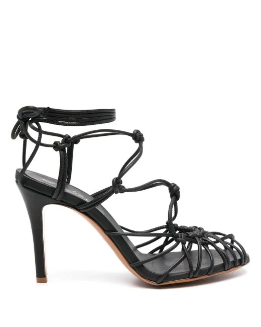 [14700_my shoes] FORTE FORTE - Heel Sandals Leather Tubular Laces  (38)