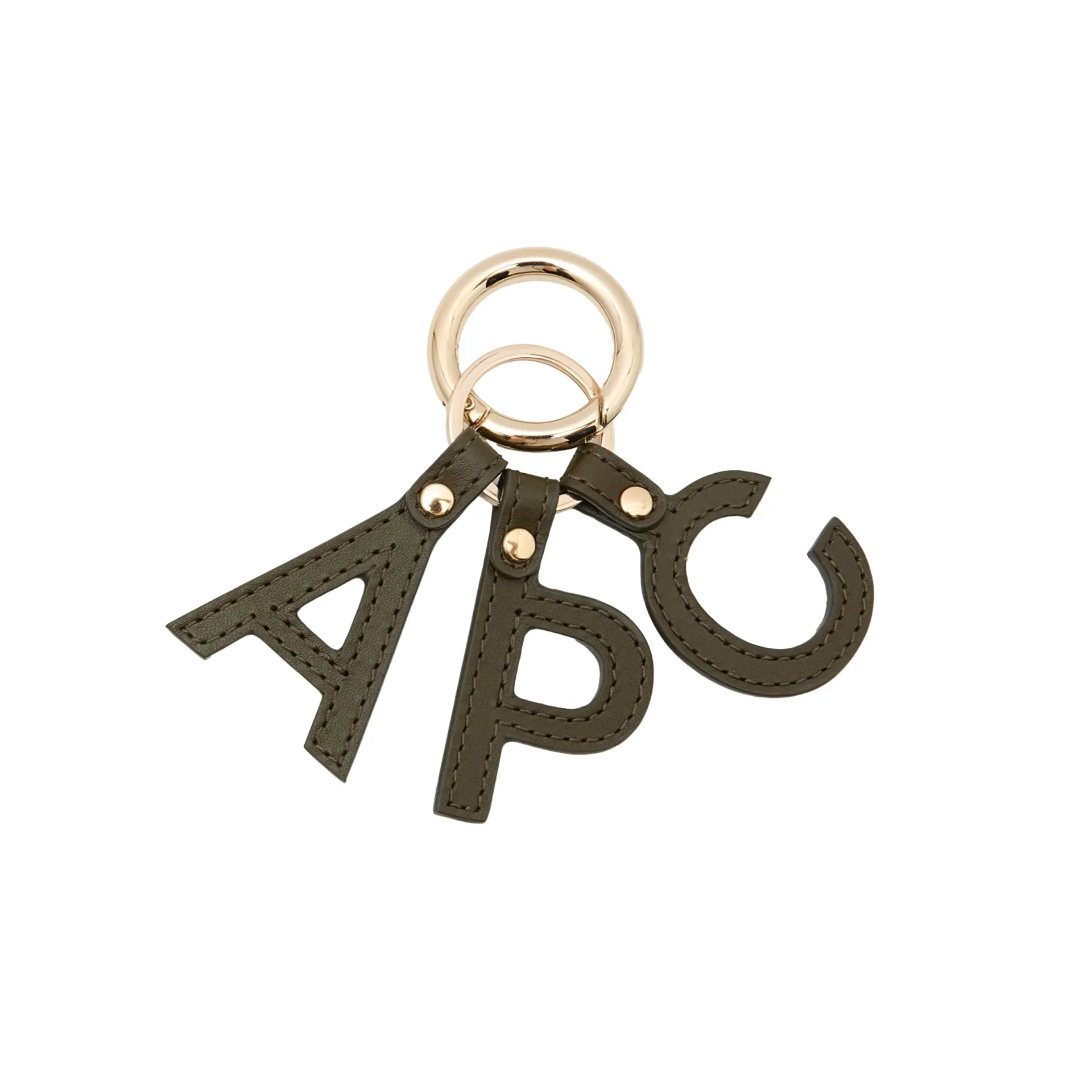 [PXAWV-F63656JAD DARK KHAKI] A.P.C. - Letters A.P.C. Keychain