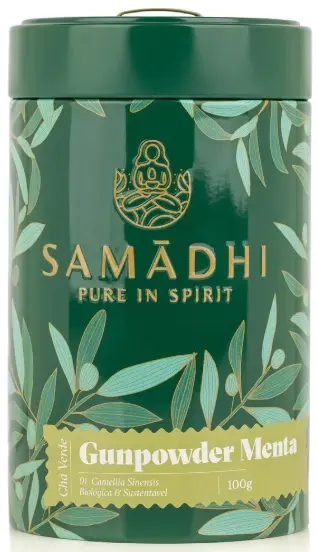 GUNPOWDER MENTA 100% Organic Gunpowder and Mint Green Tea 100gr - SAMADHI