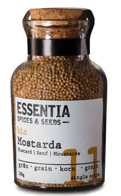 [601019] Organic Mustard Grains 130g - ESSENTIA