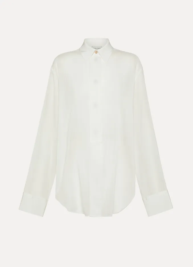 FORTE FORTE - veil shirt crepe de chine details
